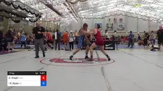 2018 UWW Cadet And U23 Nationals/U23 Greco-Roman 77 Consi-Semis - Zach Krapf (Guns) Vs. Ryan Epps