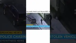 A stolen vehicle pursuit in downtown Los NEWS Angeles ended after  wild chase#short #viral#100kvews
