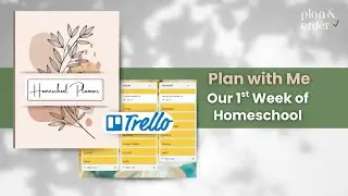 Plan with Me | Our 1st Week of Homeschool