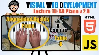 Augmented Reality Piano with DIY haptic gloves in vanilla JavaScript