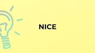 What is the meaning of the word NICE?