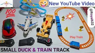RADIO CONTROL RC PLANE AND RC RACING CARS UNBOXING & TESTING/PLAY TRAIN & SMALL DUCK TRACK /AIRBUS