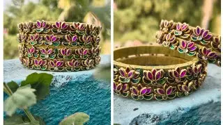 Silk thread Bangles, Lotus Bangles,Bangles Making,#order at jyothirao_handmades insta #lotusbangles 