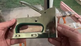 Reloading staples into a Rapid no. 34 staple gun