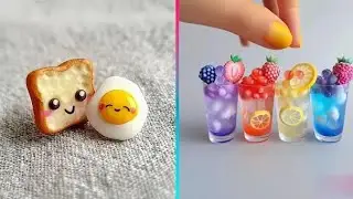 Miniature Polymer Clay Creations || How to make clay at home.