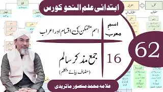 اسم متمکن کے اعراب | جمع مذکر سالم مضاف بیائے متکلم | #arabicgrammar #nahw #allama_mansoor