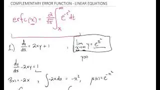 Using the Complementary Error Function to Solve Linear Equations - Differential Equations