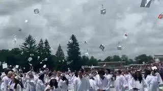 WHRHS Graduation 2022: Watchung Hills Graduates After Rain Delay- Throwing hats!
