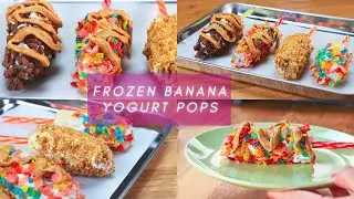 HOW TO PREPARE EASY SNACKS AT HOME | FROZEN BANANA YOGURT POPS 🍡