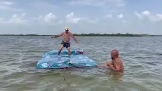 Testing The Floating Oasis Lake Pad Out!
