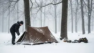 Trapped in a &minus;71&deg;C Blizzard | Hot Tent Off-Grid Survival