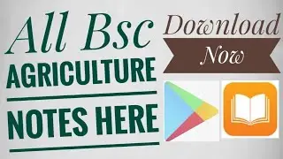 All Bsc Agri Notes in Pdf form|| download app in play store