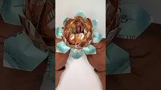 Money Lotus Flower Making With Dummy Currency Note #origami #diy