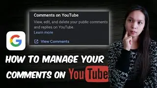 How to manage Comments on YouTube
