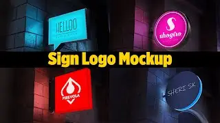 Sign Logo Mockup Bundle Download For Photoshop |Sheri Sk| |Light Text Mockup|