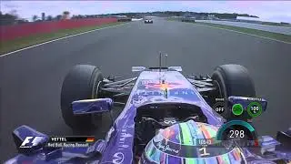 F1 2014 Vettel vs Alonso Amazing Battle Race Onboard   British Grand Prix
