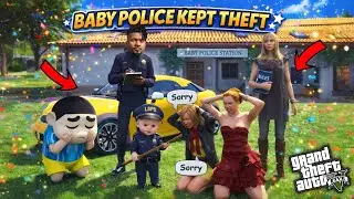 GTA 5: Franklin's New Born Baby Become Police 🍼Shinchan Wife Arrested by New Born Baby🤩 Ps Gamester 