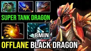 How to Offlane Black Dragon Knight | 8Min Blink Dagger Nonstop Roaming with Midas Build Dota 2