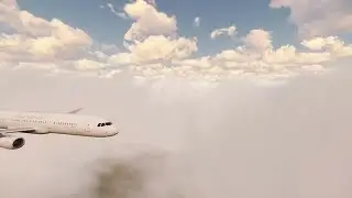 Passenger Plane Flying Through Stock Motion Graphics