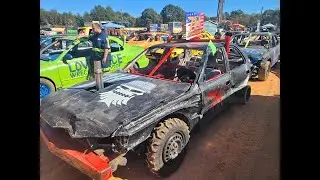 On Car View With Jerry Harmon # 7H Built FWD/Compact Demo Derby Carolina Carnage 10-23-21