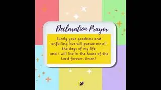 Declaration Prayer!