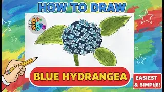 How to Draw a Hydrangea Flower | Easy Step by Step Drawing Tutorial
