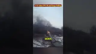 T-72 Tank Takes FPV Hit and Keeps Rolling!