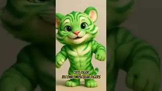 This Cute Tiger Is Working Out?!#shorts #cutetiger #tigerworkout #animalshorts #exercise #プロセカ