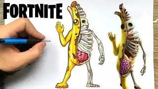 HOW TO DRAW PEELY BANANA BONE SKIN FORTNITE