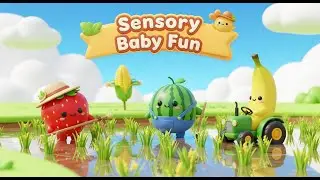 Colorful Fruits and Veggie Land🍇 Calm 3D Baby Animation🥬