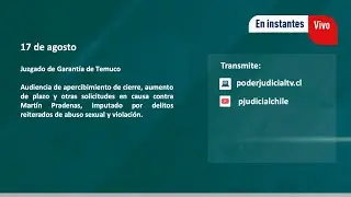 J. Garantía de Temuco realiza audiencia de apercibimiento de cierre en causa  contra Martín Pradenas