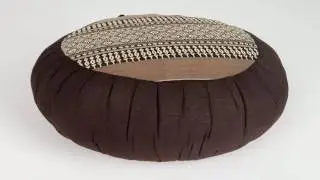 Large Kapok Zafu Meditation Cushion Brown