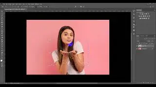 Use blowing glitter overlays in Adobe Photoshop CC