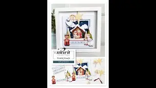 Paper Craft Nativity Scene 3D Decoupage Layered Paper Craft Element | Card Making, Scrapbook