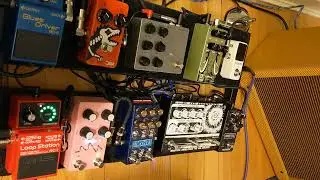 Pitch-altered gliding delay with loop into lofi filter