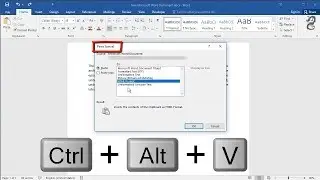 Keyboard Shortcut for Paste Special in  Word