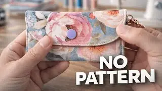 No Pattern, One Fabric Piece | Easy Mini Wallet Tutorial