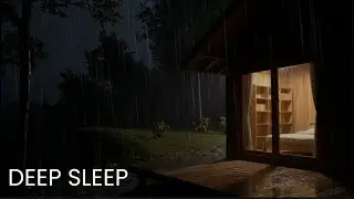 Put This On & Sleep 🌧️ Deep Forest Night Rain {No Music} | Cabin Sounds