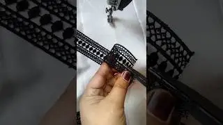 Black lace design for off white  trouser #sewingtips #shorts #trending #duafashion