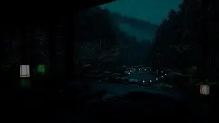 Rain Whispering Through the Peaceful Garden 🌧 (No Ads) | A Dark Bedroom Night for Deep Sleep & Rest