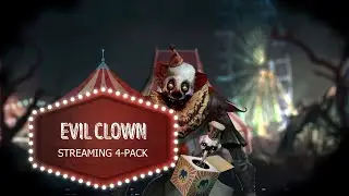 Evil Clown Spooky Circus Streaming Overlay Bundle &ndash; 4 Animated Scenes with Blurred Circus Tent, J...