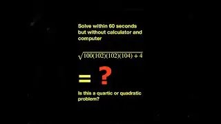 Solving sqrt(100*102*102*104 + 4). Is this a quartic or quadratic problem?
