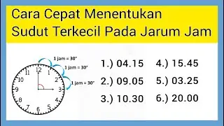 Cara Cepat Menentukan  Sudut Terkecil pada Jarum Jam