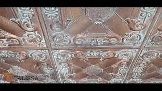 TD22 Faux Tin Ceiling Tile in Weathered Copper - Install Ceiling Tiles - Talissa Decor