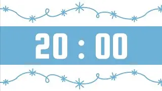 20 Minute Timer | With Alarm Bell & No Music | Simple Blue Snowflake Theme ❄️