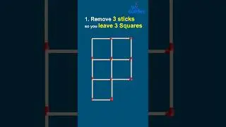 Remove 3 Sticks and you leave 3 Squares | Matchstick puzzles for kids | wit buddies