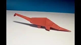 Origami - tanystropheus dinosaur (tutorial)