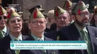 Jura de bandera civil en la Plaza del Pilar