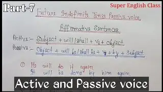 Future Indefinite Tense Passive voice | Future Tense Passive voice examples/Solved Exercise.
