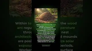 Ant nests that face the sun. Wood ants build nests angled toward the sun to increase ...